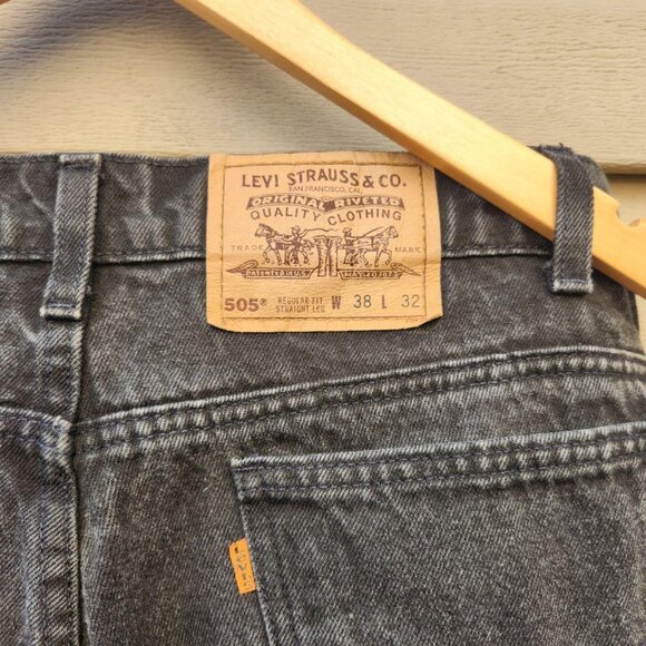 Vintage 90's Levis 505 Orange Tab Regular/Straight Leg Stone Washed Jeans